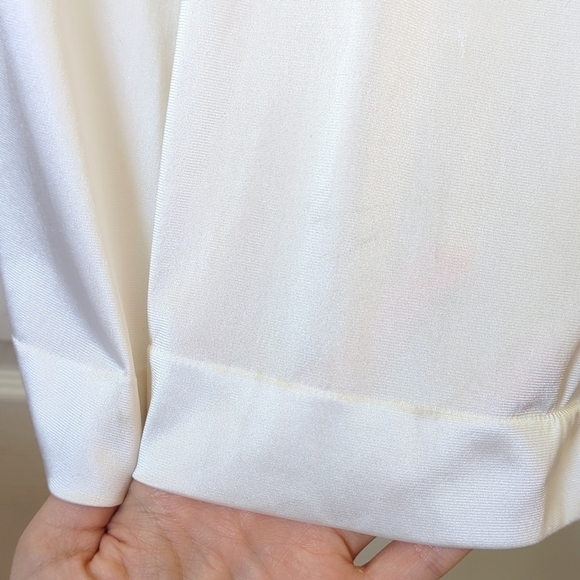 Vanity Fair 70's Vintage Silky V-neck Sleeveless Midi Slip Dress Ivory 32 Medium - Picture 8 of 13